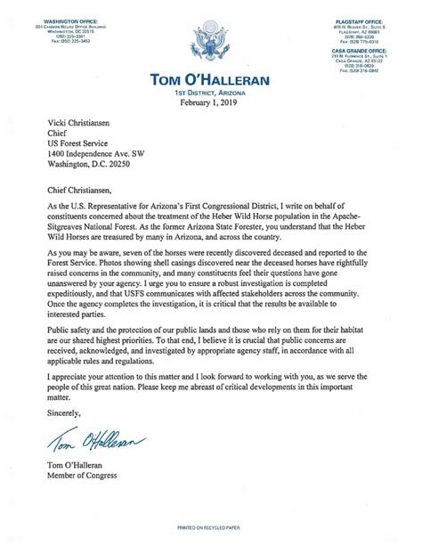letter to the mayor|how do you address a former congressman.